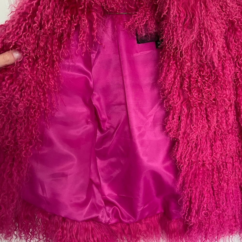 Just Cavalli Pink Fur Coat Size IT38 - Picture 3 of 7